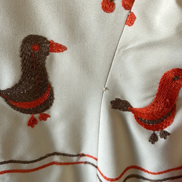 RARE Vintage Neiman Marcus Couture coat with embroidered birds 60’s 70’s size L - Picture 11 of 12